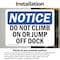 Signmission Do Not Climb On Or Jump Off Dock, 5 in W x Rectangle, Vinyl Decal OS-2PACK-NS-D-35-L-15421 - alternate 5
